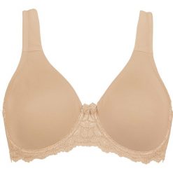 Bielizna damska: Biustonosz t-shirt bonprix cielisty