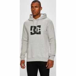 DC - Bluza. Szare bejsbolówki męskie DC, l, z nadrukiem, z bawełny, bez kaptura. W wyprzedaży za 239,90 zł.