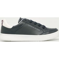 Tommy Hilfiger - Buty dziecięce. Niebieskie trampki chłopięce TOMMY HILFIGER, bez wzorów, z gumy, sportowe, z okrągłym noskiem, na sznurówki. Za 299,90 zł.