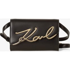 KARL LAGERFELD - Saszetka damska ze skóry, czarny. Czarne saszetki damskie ze skóry. Za 499,95 zł.