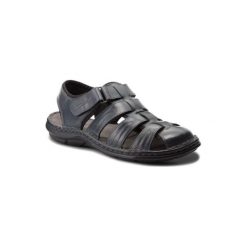 LASOCKI FOR MEN MI07-A426-A282-28. Niebieskie sandały męskie Lasocki For Men, ze skóry, bez zapięcia. Za 149,99 zł.