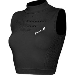 Seamless Crop Top ONYX. Topy damskie FJ!, z aplikacjami, z elastanu, z krótkim rękawem, na fitness i siłownię. W wyprzedaży za 138,75 zł.