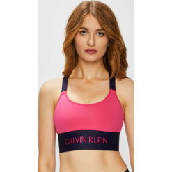 Calvin Klein Performance - Biustonosz. Różowe biustonosze sportowe Calvin Klein Performance, z dzianiny. Za 199,90 zł.