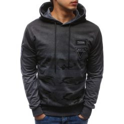 Bluzy męskie: Bluza męska z kapturem antracytowa (bx3447)