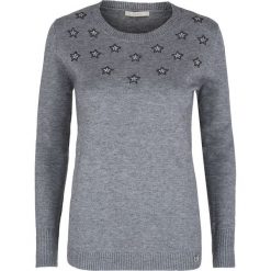 Sweter Gaudi Jeans. Szare swetry damskie Gaudi, bez wzorów, z jeansu, bez rękawów, bez kaptura. Za 99,00 zł.