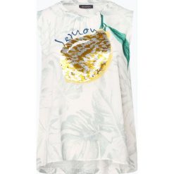 Samoon - Top damski, zielony. Zielone topy damskie SAMOON, z nadrukiem, bez kołnierzyka. Za 119,95 zł.