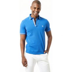 Koszulka polo w kolorze niebieskim. Niebieskie koszulki męskie Jimmy Sanders, xl, z haftami, z bawełny, bez rękawów. W wyprzedaży za 79,95 zł.