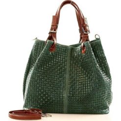 Skórzana torebka shopper MAZZINI - LINDA ciemna zieleń. Żółte kuferki damskie MAZZINI, w paski, ze skóry, eleganckie. W wyprzedaży za 269,00 zł.