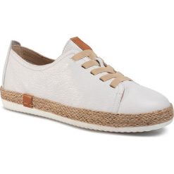 Espadryle LASOCKI - WI16-BENTA-01 White. Białe espadryle damskie Lasocki, bez wzorów, ze skóry, bez obcasa. Za 159,99 zł.
