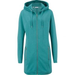 Długa bluza rozpinana bonprix matowy kobaltowy. Niebieskie bluzy damskie bonprix, bez wzorów, z długim rękawem, długie, bez kaptura. Za 64,99 zł.