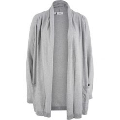 Sweter bez zapięcia z bawełny z recyclingu bonprix jasnoszary melanż. Szare swetry damskie bonprix, bez wzorów, z bawełny, bez rękawów, bez kaptura. Za 37,99 zł.