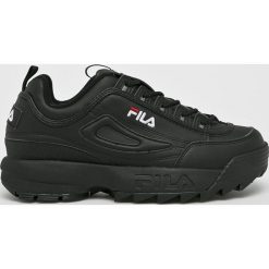 Fila - Buty Disruptor Low. Czarne sneakersy męskie Fila, z materiału, na sznurówki. W wyprzedaży za 329,90 zł.