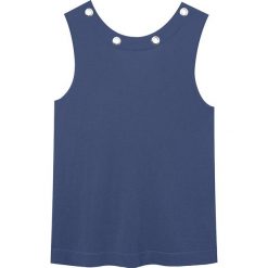 Top "Nelly" w kolorze niebieskim. Niebieskie bluzki damskie Ateliers de la maille Paris, bez wzorów, z bawełny, z okrągłym kołnierzem. W wyprzedaży za 171,95 zł.