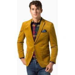 Nils Sundström - Marynarka męska, żółty. Żółte marynarki męskie slim fit Nils Sundström, prążkowane. Za 349,95 zł.