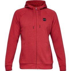 Under Armour Rival Fleece Fz Hoodie 1320737-651. Czerwone bluzy męskie Under Armour, s, bez wzorów, z bawełny, bez kołnierzyka, bez rękawów, bez kaptura. W wyprzedaży za 219,99 zł.