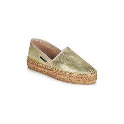 Espadryle Love Moschino JA10223G07. Żółte espadryle damskie Love Moschino, bez wzorów, bez obcasa. W wyprzedaży za 479,20 zł.
