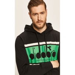 Diadora - Bluza. Czarne bluzy damskie Diadora, s, z nadrukiem, z dzianiny, bez rękawów, z kapturem. Za 259,90 zł.