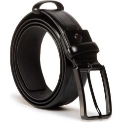Pasek Męski GINO ROSSI - 3M2-004-SS20 r. M Black. Czarne paski męskie Gino Rossi, w paski, ze skóry. Za 99,99 zł.