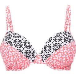 Bez Kategorii: Biustonosz bikini na fiszbinach bonprix koralowo-biały wzorzysty