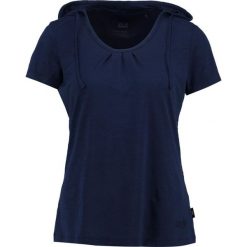 Jack Wolfskin Tshirt z nadrukiem midnight blue. Niebieskie t-shirty damskie Jack Wolfskin, xl, z nadrukiem, z elastanu. Za 179,00 zł.