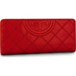 Portfele damskie: Duży Portfel Damski TORY BURCH - Fleming Distressed Slim Envelope Wallet 50272 Cherry Apple 642