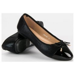 Baleriny damskie lakierowane: Eleganckie baleriny DIAMANTIQUE czarne