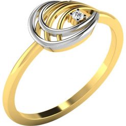 Złoty pierścionek z diamentem. Szare pierścionki damskie Art of Diamond & Co., z diamentem, złote. W wyprzedaży za 307,95 zł.