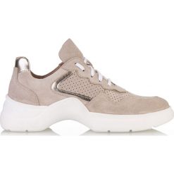 Sneakersy beżowe. Pomarańczowe sneakersy damskie Arturo Vicci, ze skóry. Za 319,00 zł.