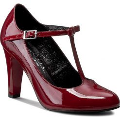 Półbuty KOTYL - 5875 Bordo Lakier. Czerwone półbuty damskie lakierowane marki Kotyl, z lakierowanej skóry, eleganckie, na obcasie. W wyprzedaży za 219,00 zł.