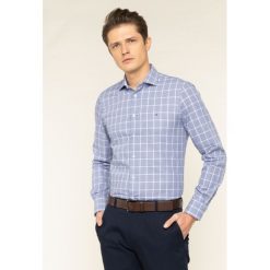 Koszula Tommy Hilfiger Tailored Check Classic TT0TT06471. Niebieskie koszule męskie Tommy Hilfiger Tailored, m, bez wzorów, z bawełny, biznesowe, bez kołnierzyka, bez rękawów. W wyprzedaży za 239,00 zł.