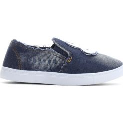 Granatowe Slip On Rabbit's Carrot. Niebieskie trampki dziewczęce Born2be, bez wzorów, z materiału, bez zapięcia. Za 24,99 zł.