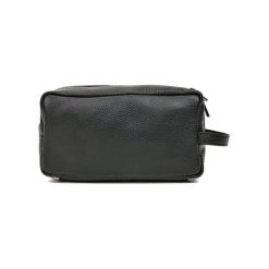 Skórzana kosmetyczka w kolorze czarnym - (S)25,5 x (W)13,5 x (G)9 cm. Czarne kosmetyczki damskie Black Friday Bags, bez wzorów, ze skóry. W wyprzedaży za 139,95 zł.