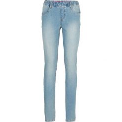Jegginsy bonprix niebieski "medium bleached". Niebieskie jeansy damskie bonprix, bez wzorów, z jeansu. Za 74,99 zł.