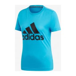 Adidas Performance Bos Koszulka Niebieski. Niebieskie koszulki damskie adidas Performance, m, z nadrukiem, z bawełny, bez kołnierzyka, z krótkim rękawem. Za 83,95 zł.