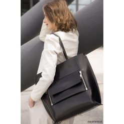Torba ze skóry naturalnej Sugar Shopper 2in1. Czarne shopper bag damskie Pakamera, ze skóry, na ramię. Za 680,00 zł.
