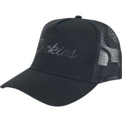 Dickies Trucker Cap czarny. Czarne czapki męskie marki Dickies, z aplikacjami, z tworzywa sztucznego. Za 121,90 zł.