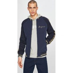 Desigual - Kurtka bomber. Niebieskie płaszcze męskie Desigual, s, bez wzorów, z bawełny, krótkie, bez kaptura. W wyprzedaży za 359,90 zł.