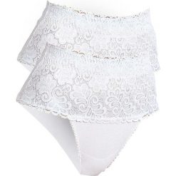 Bielizna wyszczuplająca: Figi wyszczuplające (2 pary w opak.) bonprix biały