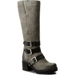 Kozaki SIMEN - 8446 S1137/G.Nero. Szare kozaki damskie Simen, ze skóry, bez obcasa, na obcasie, bez zapięcia. W wyprzedaży za 349,00 zł.