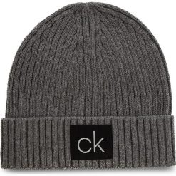 Czapka CALVIN KLEIN - Basic Rib Beanie K50K504096 013. Szare czapki męskie Calvin Klein, z bawełny. Za 179,00 zł.