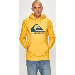 Quiksilver - Bluza. Żółte bluzy męskie Quiksilver, s, z nadrukiem, z bawełny, z kapturem, bez rękawów, z kapturem. W wyprzedaży za 199,90 zł.