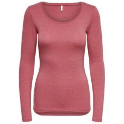 ONLY T-shirt damski na Live Love Nowy Ls O-neck Top Noos Baroque Rose Melange (rozmiar XS). Czerwone topy damskie ONLY, xs, bez wzorów, z okrągłym kołnierzem, bez rękawów, bez kaptura. W wyprzedaży za 43,00 zł.