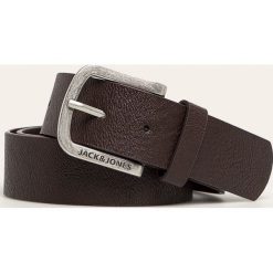 Jack & Jones - Pasek. Pomarańczowe paski męskie Jack & Jones, w paski, ze skóry ekologicznej. Za 59,90 zł.