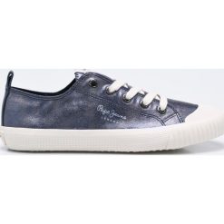 Pepe Jeans - Tenisówki dziecięce. Szare buty dziewczęce sportowe marki Pepe Jeans, z jeansu. W wyprzedaży za 219,90 zł.