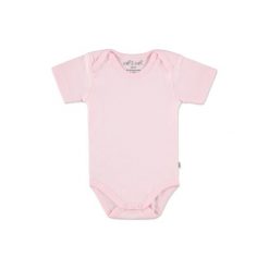 Ebi & Ebi Body dziecięce - różowy/pink. Różowe body niemowlęce marki Ebi & Ebi, bez wzorów, z bawełny, z krótkim rękawem. Za 35,00 zł.