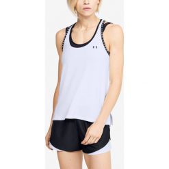 Under Armour UA Knockout Podkoszulek Biały. Białe podkoszulki damskie Under Armour, s, z nadrukiem, z elastanu, bez kołnierzyka, bez rękawów. Za 171,95 zł.