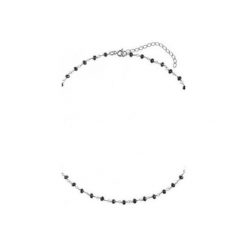 Srebrny naszyjnik choker z czarnymi onyksami. Szare naszyjniki damskie marki Atdiament, z onyksem, srebrne. Za 149,00 zł.