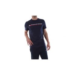 T-shirty z krótkim rękawem Tommy Sport S20S200051 T-SHIRT LOGO CHEST. Niebieskie t-shirty męskie Tommy Sport, s, bez wzorów, sportowe, bez kołnierzyka, krótkie. Za 138,46 zł.