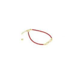 Bransoletka Koral Nieskończoność złoto. Czerwone bransoletki damskie na nogę Brazi druse jewelry, złote. Za 150,00 zł.