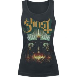 Ghost Meliora Top damski czarny. Czarne bluzki damskie marki Ghost, l, z nadrukiem, bez kołnierzyka. Za 74,90 zł.